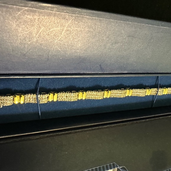 Gold Tennis Bracelet with Diamonds